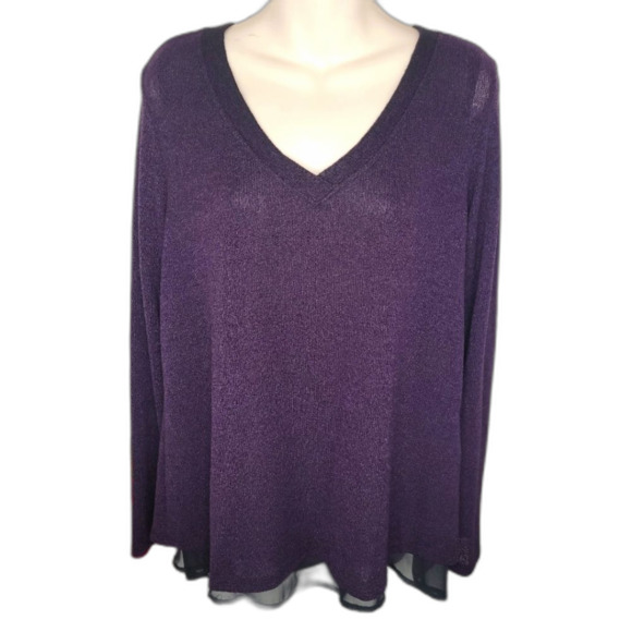 Gibson dark purple layered look open back large - Picture 1 of 9